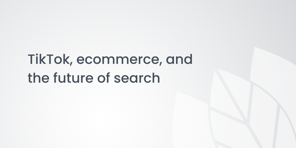 TikTok, ecommerce, and the future of search
