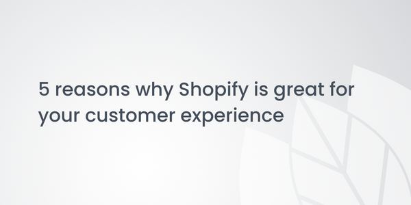 5 reasons why Shopify is great for your customer experience