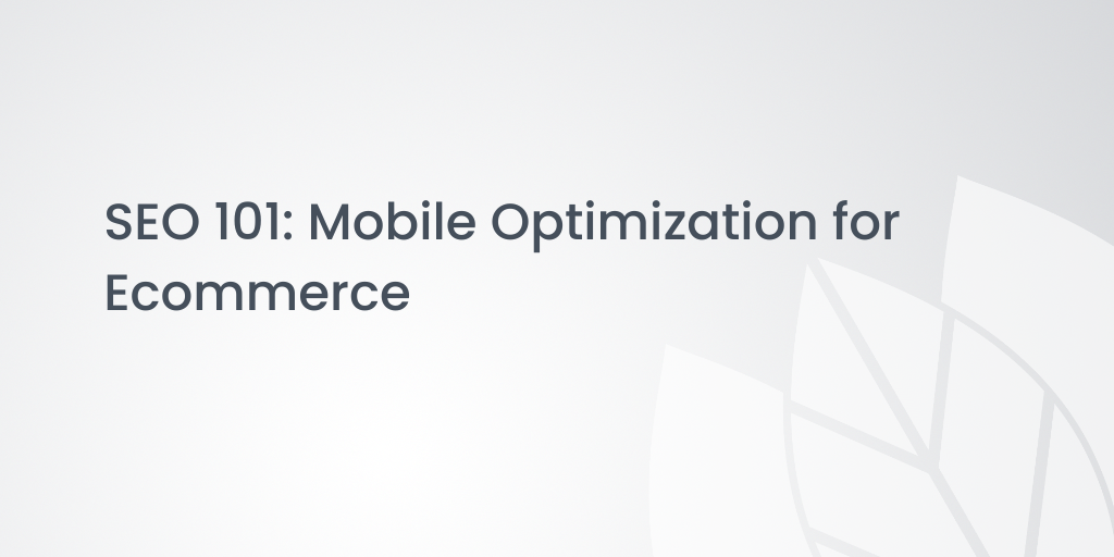 SEO 101: Mobile Optimization for Ecommerce