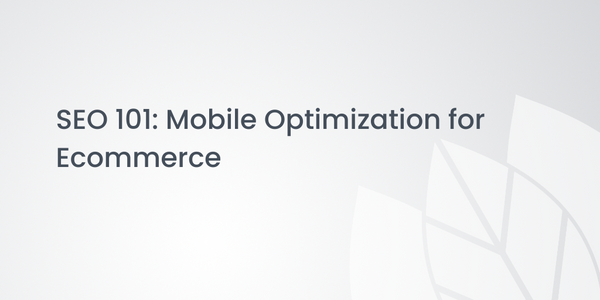 SEO 101: Mobile Optimization for Ecommerce
